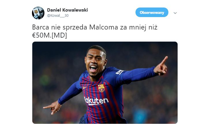 ''MD'': Barcelona WYCENIŁA Malcoma!